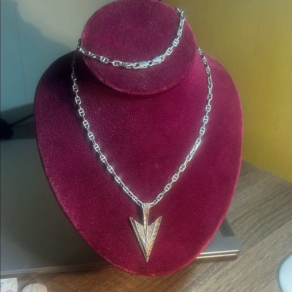 Sterling Silver Arrow Pendant Necklace - Women Jewelry